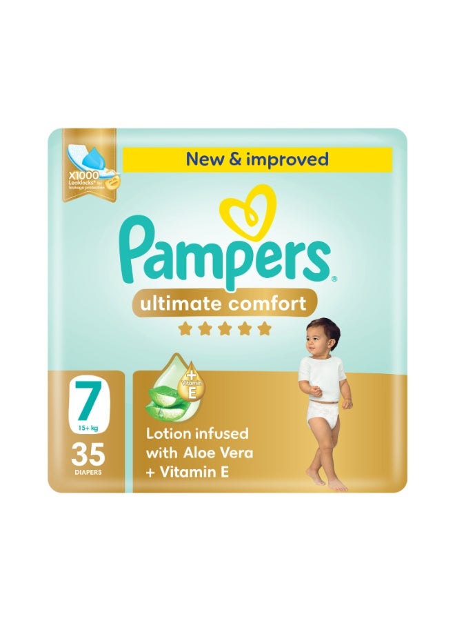pampers Ultimate Comfort Baby Diapers Size 7, 15+Kg, 35 Count